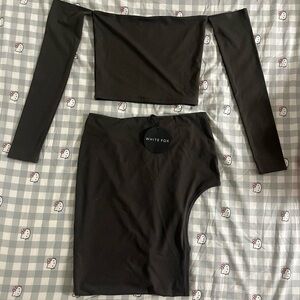 White Fox Boutique Charcoal Maxi Skirt